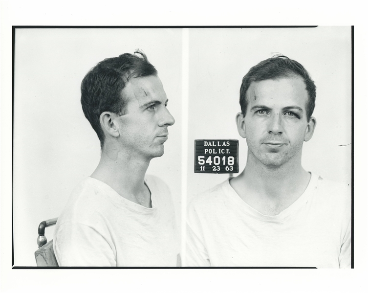Lee Harvey Oswald Limited Edition Silver-Gelatin 10” x 8” Print of Mugshot From Original Negative (John Reznikoff/University Archives)