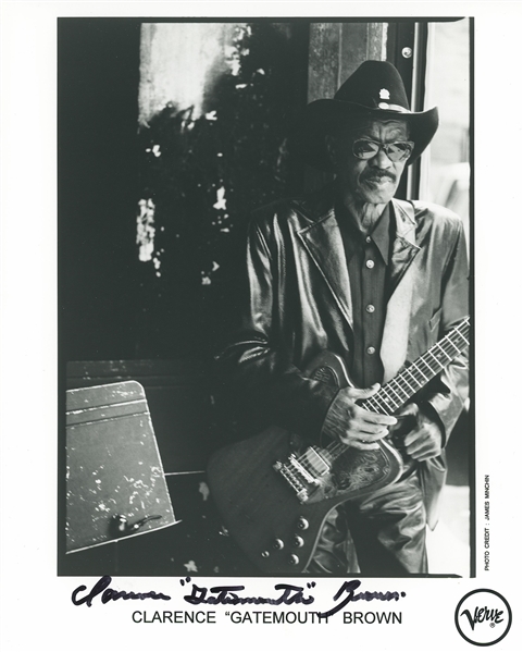 Blues: Clarence “Gatemouth” Brown Signed 8” x 10” Promo Photo (JSA Auction Letter)