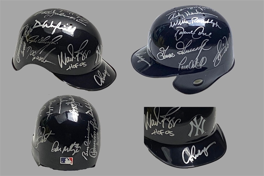 NY Yankees Extensively Team Signed (15 Sigs) Rodriguez, Boggs, Winfield, Gooden, Ect. Mini Helmet (Beckett/BAS Guaranteed) 