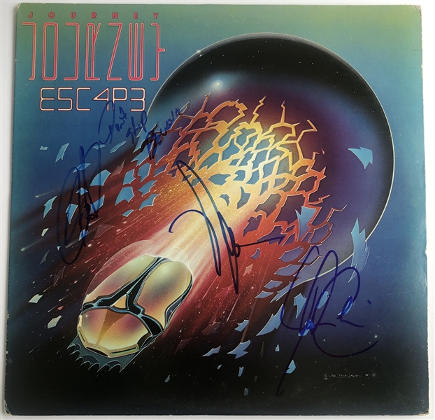 Journey Group Signed “Escape” Album Record (3 Sigs) (Beckett/BAS Guaranteed) 