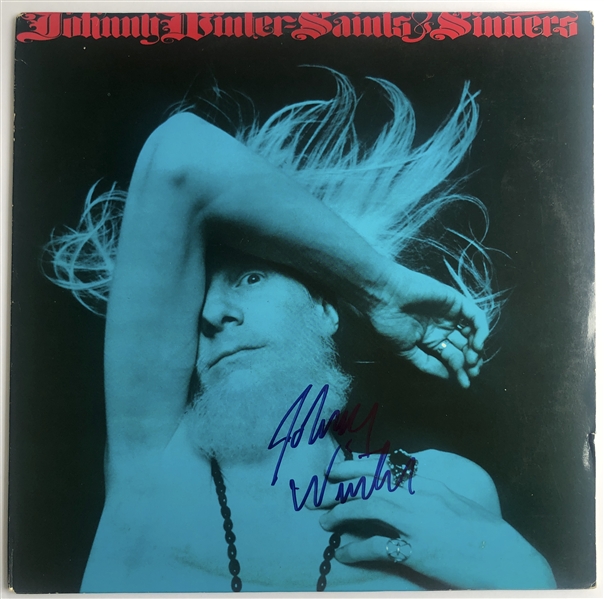 Johnny Winter Signed “Saints and Sinners” Album Record (Beckett/BAS Guaranteed) 