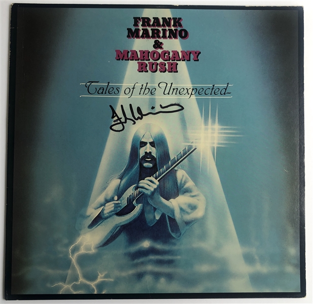 Frank Marino & Mahogany Rush Signed “Tales of the Unexpected” Album Record (Beckett/BAS Guaranteed)