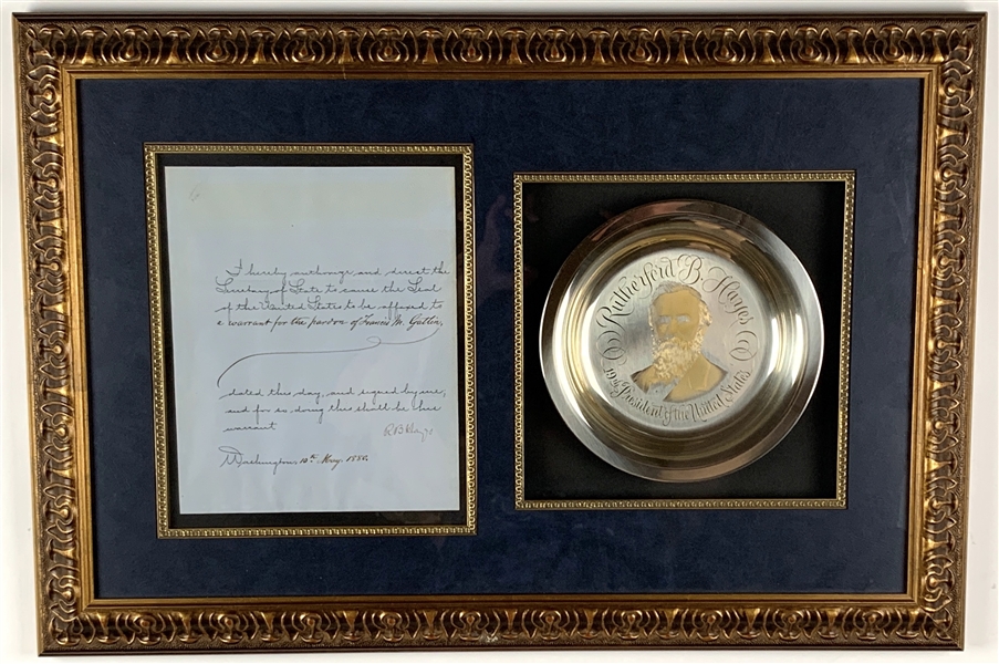 President Rutherford B. Hayes Signed Document Framed (Beckett/BAS Guaranteed)