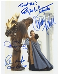 Star Wars: Fisher, Mayhew, Daniels, & William Multi-Signed 8” x 10” Photo from “Cloud City” in “The Empire Strikes Back” (4 Sigs) (Beckett/BAS Guaranteed)