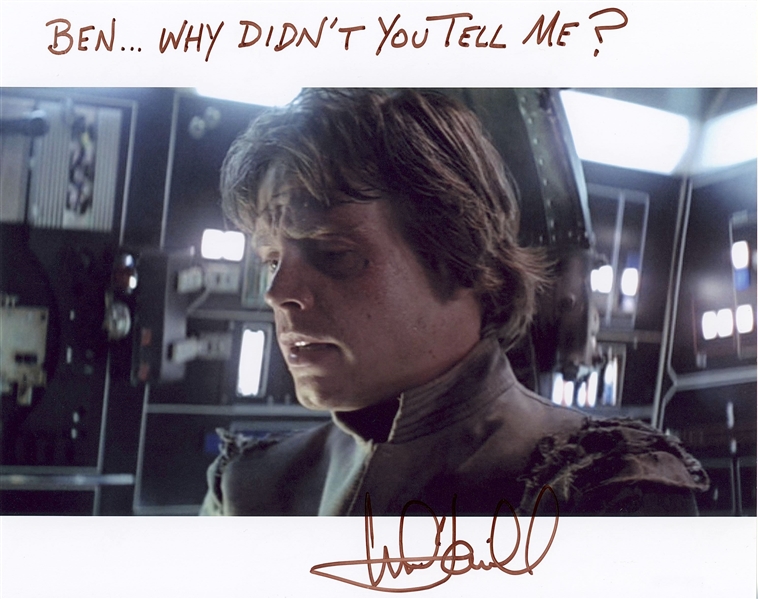 Star Wars: Mark Hamill Fantastic Inscription & Signed 10” x 8” Photo from “The Empire Strikes Back” (Beckett/BAS Guaranteed)