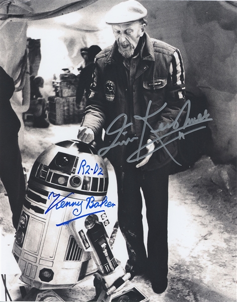 Star Wars: Irvin Kershner & Kenny Baker Signed 8” x 10” Behind-the-Scenes Photo from “The Empire Strikes Back” (Beckett/BAS Guaranteed)