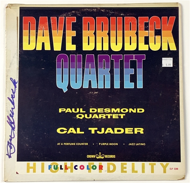 Dave Brubeck In-Person Signed “Dave Brubeck Quartet” Album Record (John Brennan Collection) (Beckett/BAS Guaranteed)