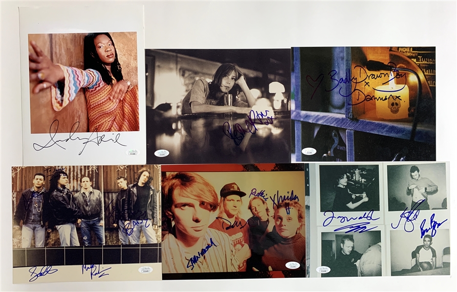 Modern Rock LOT (6) In-Person Group Signed 10” x 8” Photos (Starsailor, Arie, Magnapop, etc) (John Brennan Collection) (JSA Authentication)