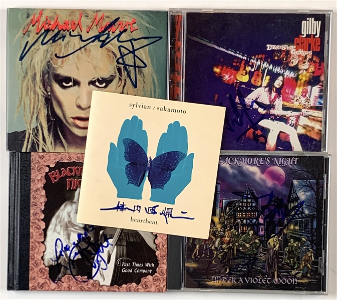80s–90s Rock LOT (5) (Blackmore’s Night, Sylvian, etc) In-Person Signed CDs (John Brennan Collection) (Beckett/BAS Guaranteed) 