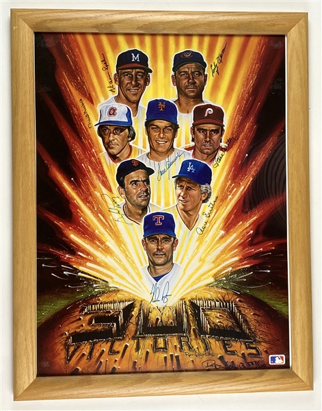 “300 Victories” Pitchers Signed Ron Lewis 17.5” x 23.5” Litho Framed (Beckett/BAS Guaranteed) 