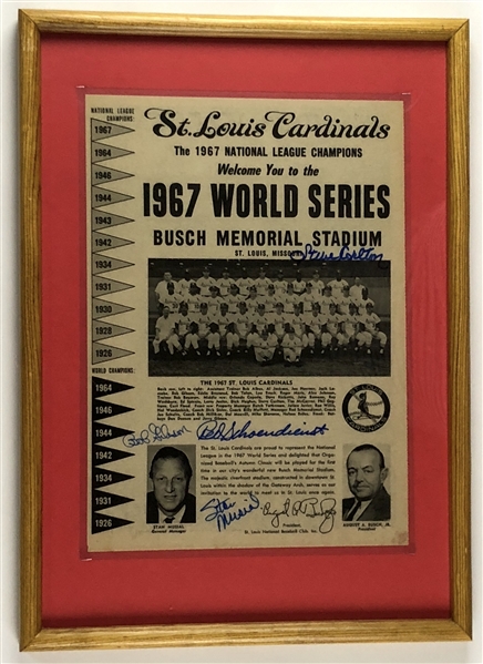 St. Louis Cardinals 1967: Musial, Gibson, etc Signed Sporting News (4 Sigs) (Beckett/BAS Guaranteed)