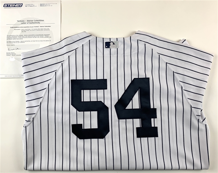 Yankees: Kevin Long Game-Worn Home Jersey (Steiner Certified) 