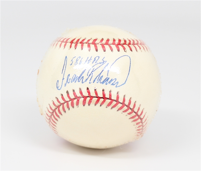 Frank Robinson “586 HRs” Signed OAL Baseball (Beckett/BAS Guaranteed)