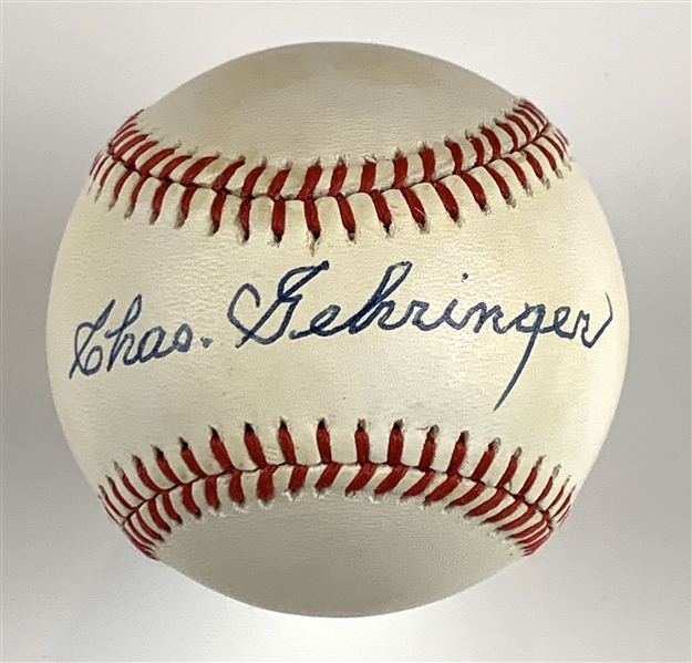 Charles Gehringer Signed OAL Baseball (Beckett/BAS Guaranteed)
