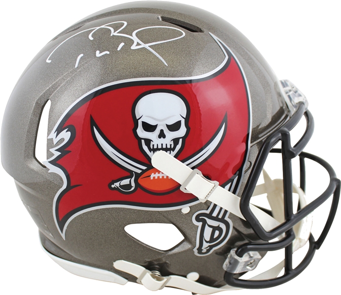 Tom Brady Signed Tampa Bay Buccaneers Full Sized Proline Speed Game Model Helmet (Fanatics)