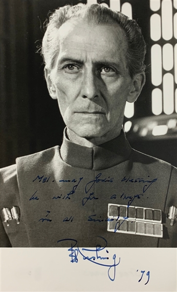 Star Wars: Peter Cushing Signed “Grand Moff Tarkin” Photo with Letter & Envelope from Cushing (Beckett/BAS LOA)