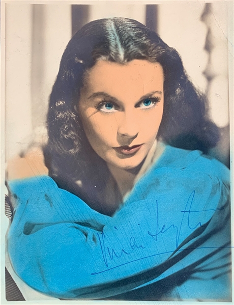 GWTW: Vivien Leigh Signed Colorized Photo as Scarlett OHara (JSA)