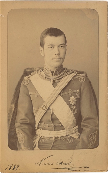 Czar Nicholas II Rare Signed Cabinet Photograph (Beckett/BAS Guaranteed)