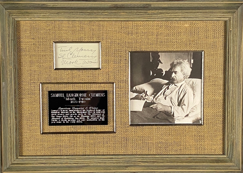 Samuel Clemens (Mark Twain) Signature Framed (Beckett/BAS Guaranteed) 