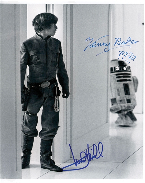 Star Wars: Mark Hamill & Kenny Baker Signed 8” x 10” Photo from “The Empire Strikes Back” (Beckett/BAS Guaranteed)