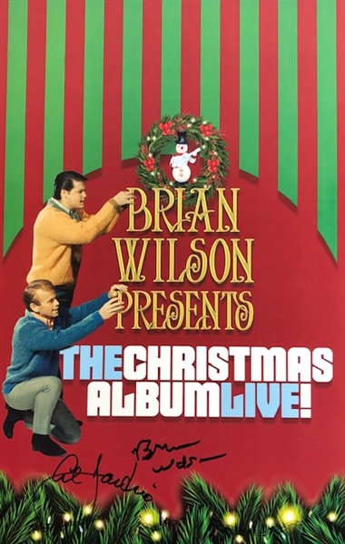 Brian Wilson and Al Jardine signed "The Christmas Album Live" Poster, 11" x 14" (Beckett/BAS)