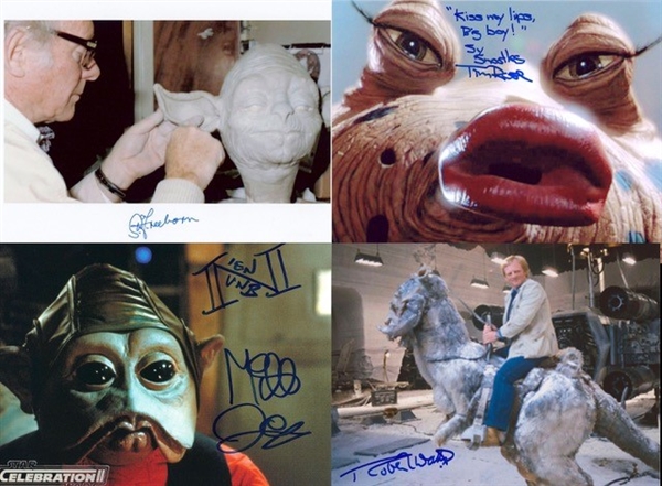 Star Wars: Lot of (4) Characters & Behind-the Scenes Signed 10” x 8" Photos from the Original Trilogy Films (Beckett/BAS Guaranteed)