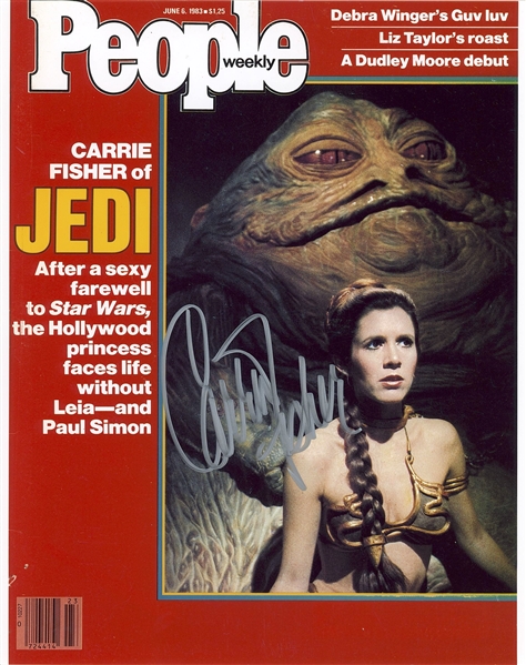 Star Wars: Carrie Fisher Signed 8” x 10” “People Magazine” Photo from “Return of the Jedi” (Beckett/BAS Guaranteed)