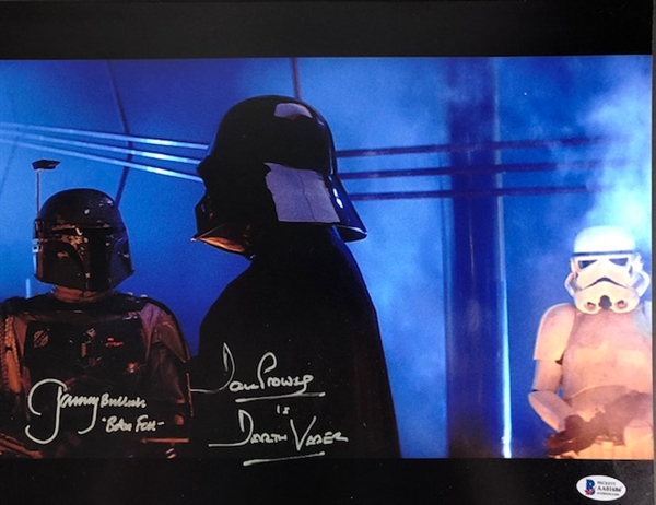 Jeremy Bulloch and David Prowse Signed 14" x 11" Photograph w/Inscriptions (Beckett/BAS)