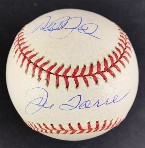 Derek Jeter & Joe Torre Dual Signed OML Baseball (Steiner COA)