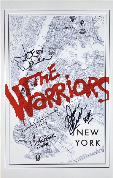 “The Warriors” w/ Joe Walsh Signed 10.75” x 17” Mini Poster (4 Sigs) (Beckett/BAS Guaranteed) 