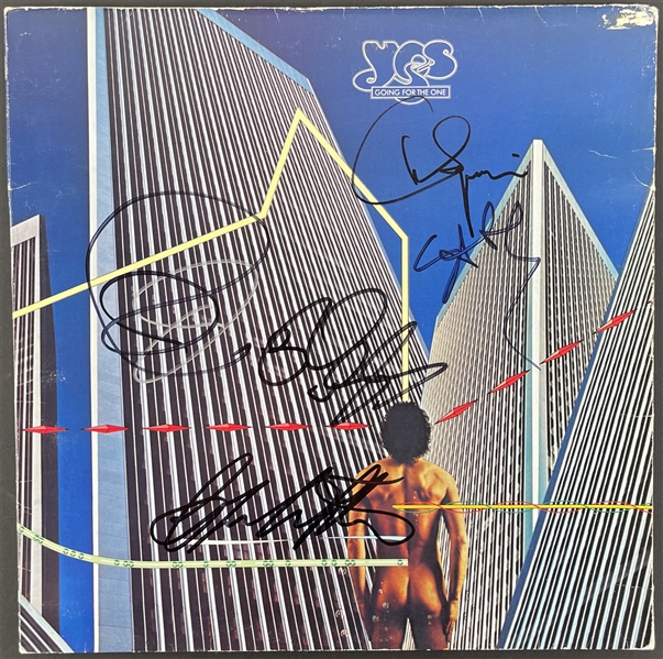 Yes Group Signed "Going for The One" Record Album with All Five Members (Beckett/BAS Guaranteed)