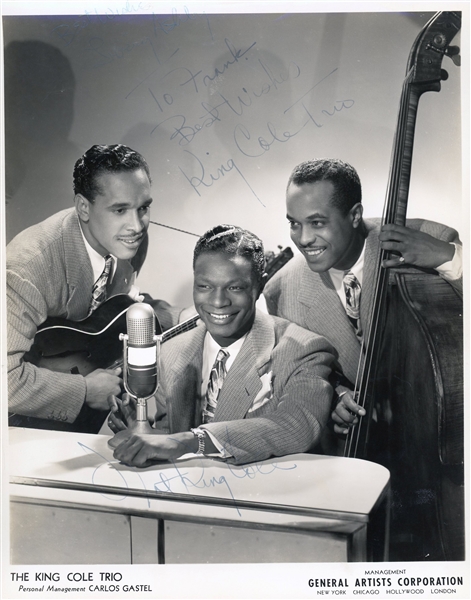 The Nat King Cole Trio Signed Vintage 8" x 10" Publicity Photograph (Beckett/BAS Guaranteed)