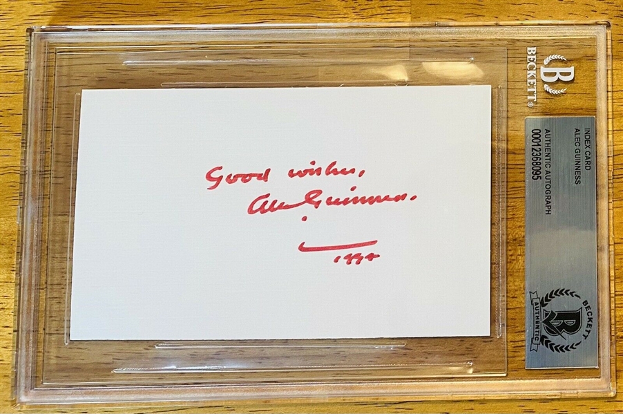 Alec Guinness 3" x 5" Cut Signature (BAS/ BAS Encapsulated)