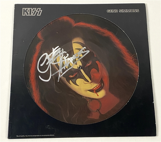 KISS: Gene Simmons Signed Solo Album Picture Disc (Beckett/BAS Guaranteed)