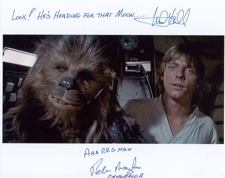 Star Wars: Hamill & Mayhew Signed 10” x 8” Photo from “A New Hope” (Beckett/BAS Guaranteed) 