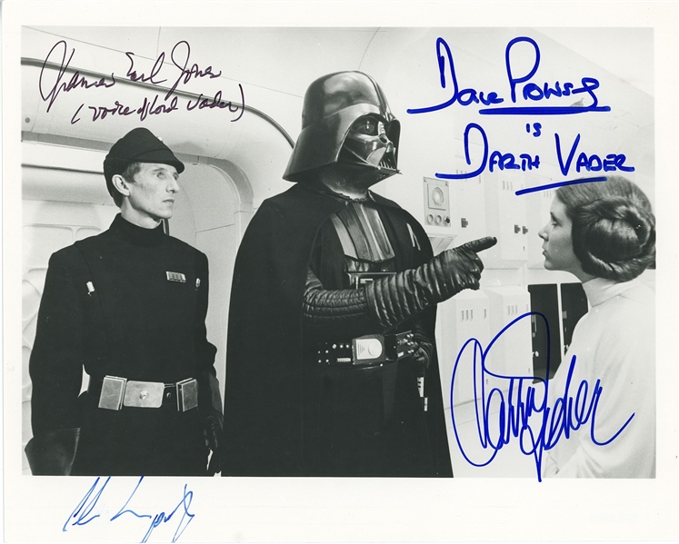 Star Wars: Fisher, Prowse, and Jones 10” x 8” Signed Photo from “A New Hope” (Beckett/BAS Guaranteed) 