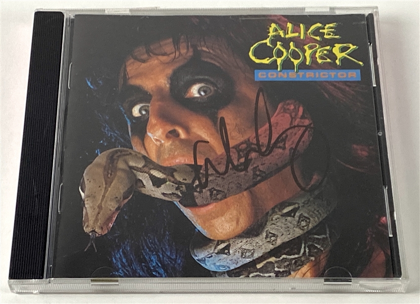 Alice Cooper Twice-Signed “Constrictor” CD (Beckett/BAS Guaranteed) 
