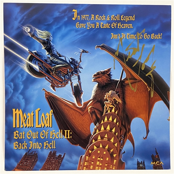Meatloaf “Bat Out of Hell 2: Back Into Hell” Signed Album Flat (Beckett/BAS Guaranteed) 