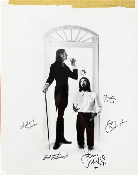 Fleetwood Mac Extraordinary 15.75" x 19.75" Photograph from "White Album" Photoshoot with RARE Early "Stephanie Nicks" Autograph! (Beckett/BAS LOA)