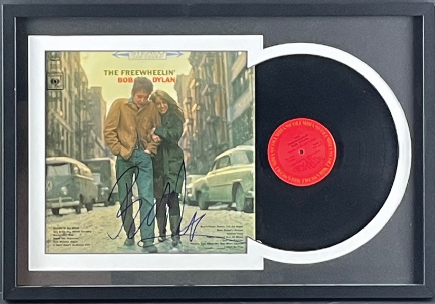 Bob Dylan Spectacular Signed "The Freewheelin" Record Album Cover (Beckett/BAS)