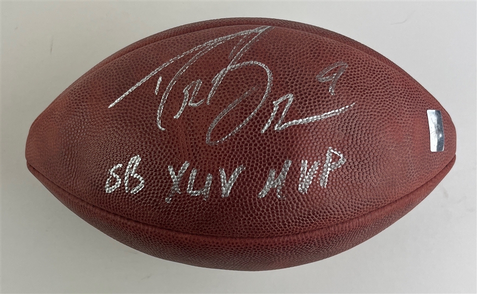 Drew Brees Signed & Inscribed Super Bowl XLIV Wilson Football (Beckett/BAS COA)