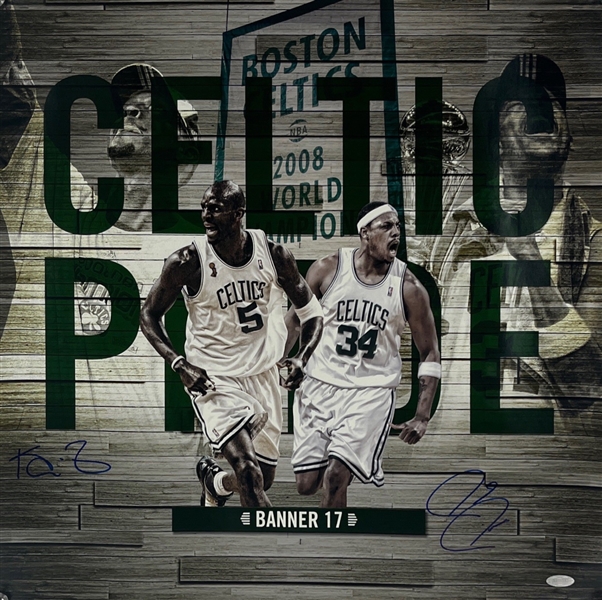 Kevin Garnett & Paul Pierce Signed 20" x 20" Boston Celtics Photo (Steiner)