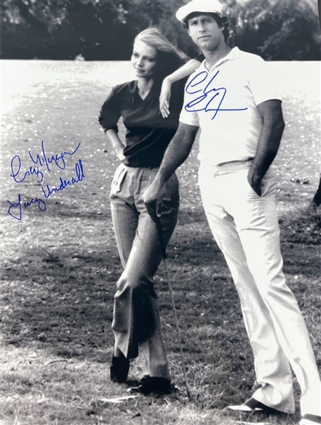 Caddyshack: Chevy Chase and Cindy Morgan Signed 16" x 20" Photo (Schwartz Sports)