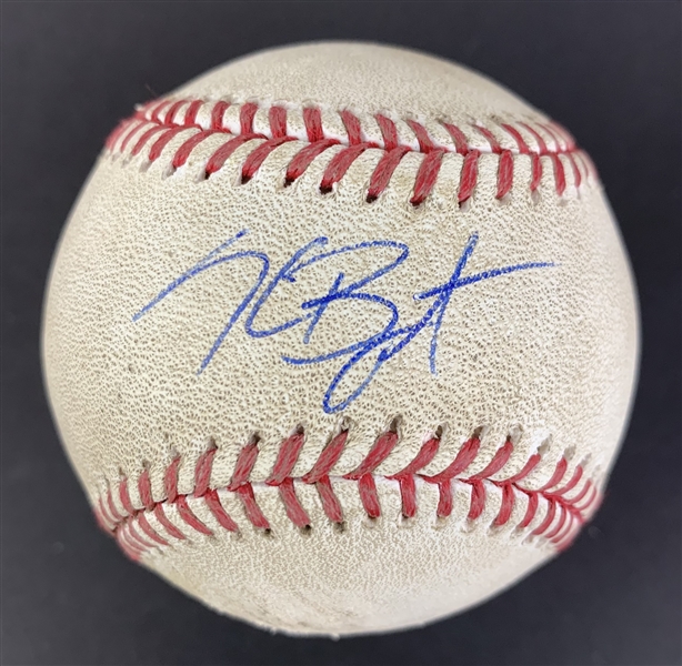 Kris Bryant Game Used & Signed OML Baseball :: Used 8-31-2016 CHC vs PIT (World Series Year)(MLB Holo & PSA/DNA)