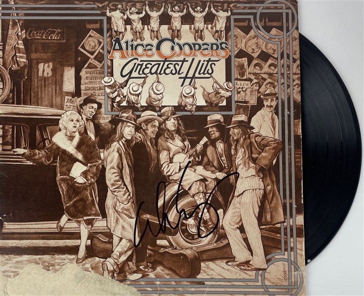 Alice Cooper Signed "Greatest Hits" LP Cover w/ Vinyl (JSA COA)