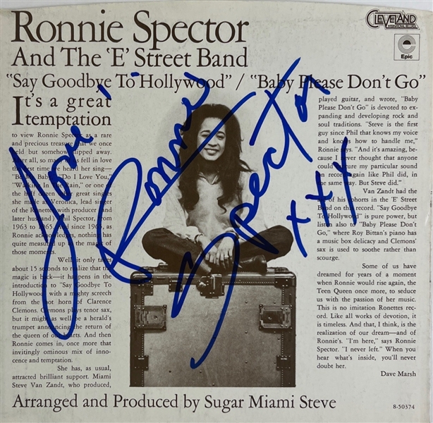Ronnie Spector Signed 7" Album Sleeve (Third Party Guaranteed)
