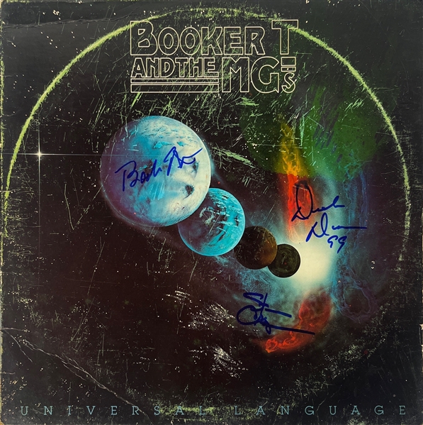 Booker T and the MGs: Group Signed "Universal Language" Album Cover (3 Sigs)(REAL LOA)