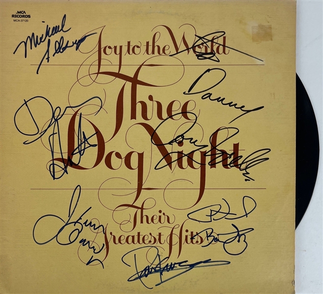 Three Dog Night: Group Signed "Greatest Hits" LP w/ Vinyl (6 Sigs)(REAL LOA)