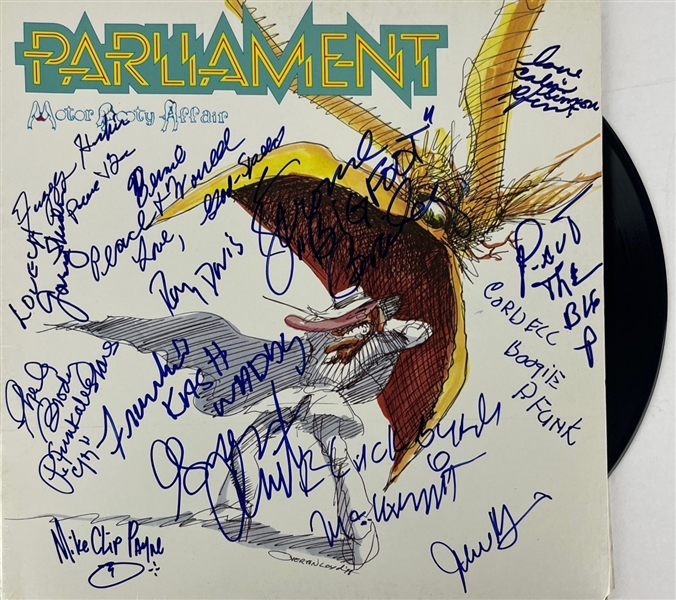 Parliament Signed “Motor Booty Affair” Album Cover w/ Signatures from George Clinton, Ray Davis, and More! (REAL LOA)