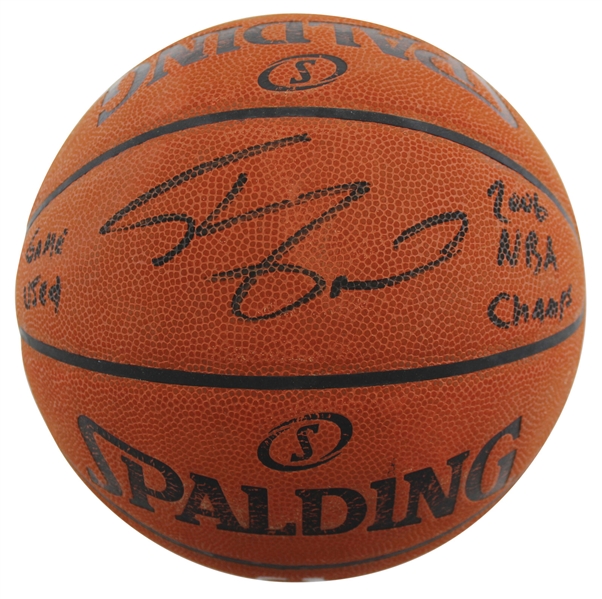 Shaquille ONeal Signed & Game Used 2005-06 Miami Heat Basketball (Championship Season)(Shaq LOA & Sports Investors/SIA)